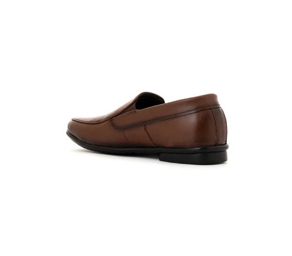 British Walkers Brown Leather Slip On Formal Shoe for Men
