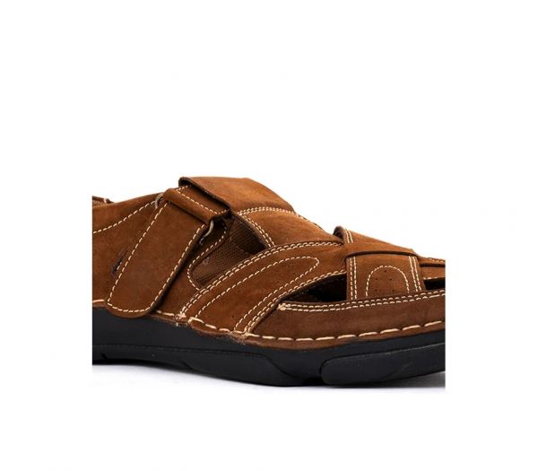 British Walkers Brown Leather Peshawari Sandal for Men
