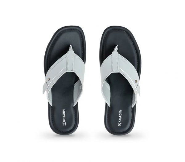 Khadim Grey Flip Flops for Men