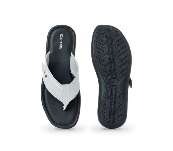 Khadim Grey Flip Flops for Men