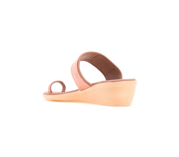 Khadim Pink Heel Slip On Sandal for Women