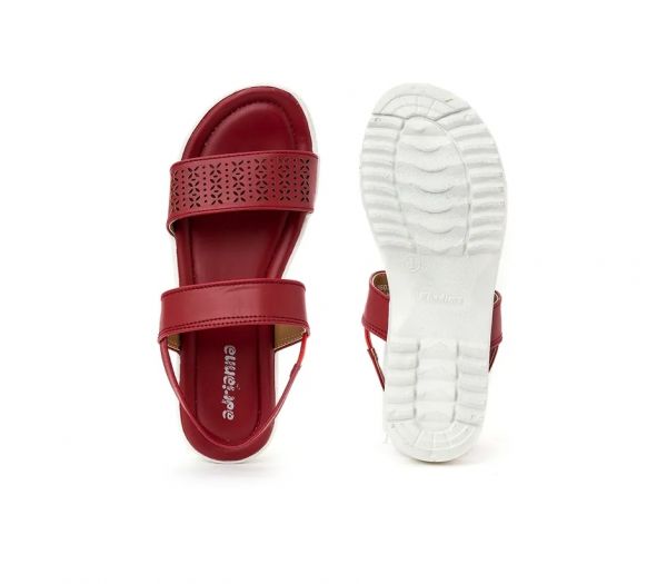 Adrianna Cherry Flat Sandal for Girls (4.5-12 yrs)