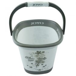 JOYO BETTER HOME 20 LTR SQUARE BUCKET DLX  GREY & BROWN COLOUR AVAIL  