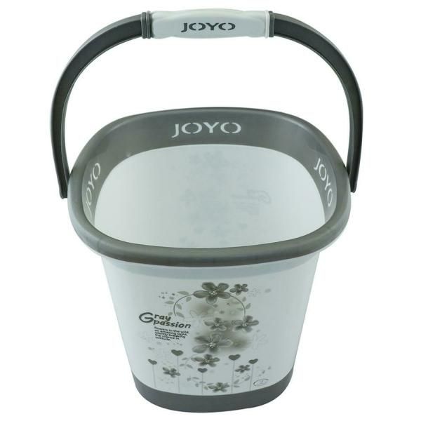JOYO BETTER HOME 20 LTR SQUARE BUCKET DLX  GREY & BROWN COLOUR AVAIL  