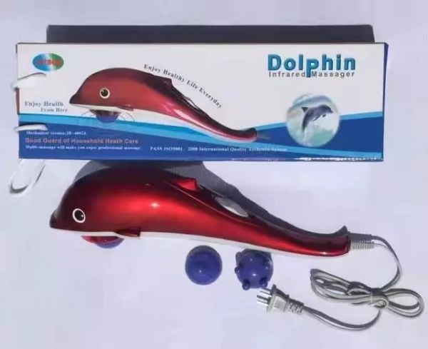Dolphin massage stick whole body muscles shiatsu hand-held electric massager vibration massage hammer smart mini instrument