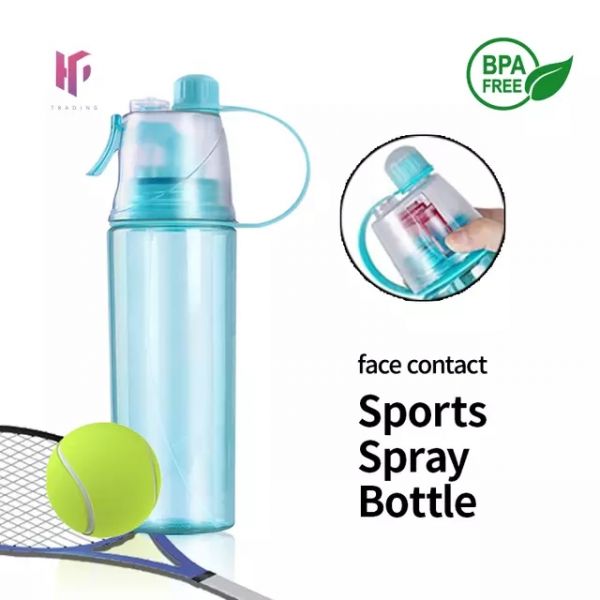 600ML Gift Drinking Cup Mist BPA free Spray Creative Sports Outdoor Climbing Plastic Spray Water Bottle