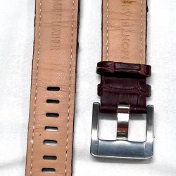 Montblanc Brown Crocodile Leather Strap With Lock