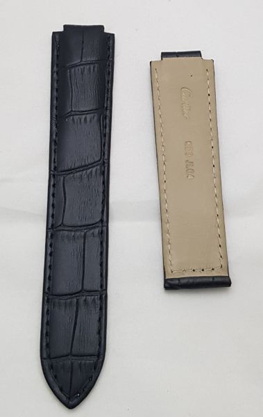 Cartier Ballon Bleu Montre Cuir Alligator 21mm Black Leather Strap