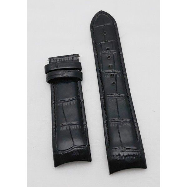 Tissot 1853 T610028591 22mm Rounded Lugs Black Leather Strap