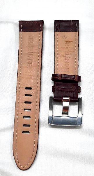 Montblanc Brown Crocodile Leather Strap With Lock