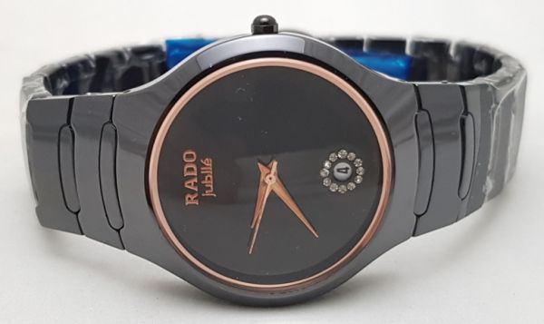 Rado True Thinline Plasma Ceramic Rose Gold Dial Unisex Watch