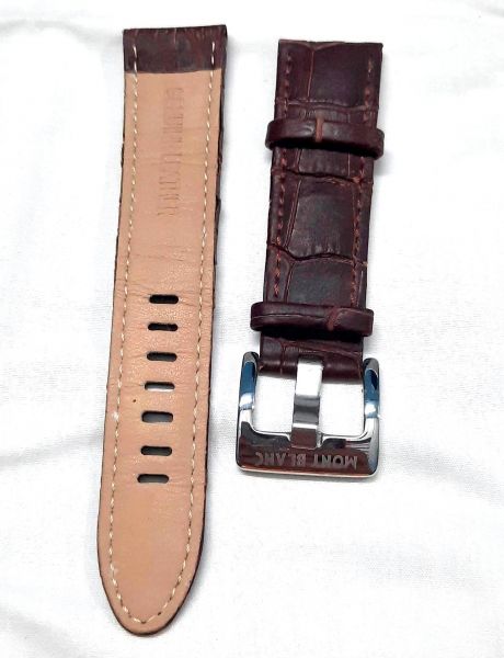 Montblanc Brown Crocodile Leather Strap With Lock