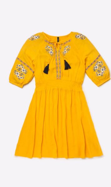 GIRLS EMBRODERY MIDI TOP