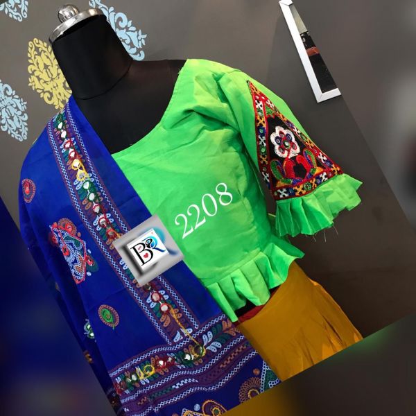BR  2208  Full ready Stich  Navratri gamthi work lehnga   Note ! (Duptta same Color design mix pattern)  Only *2095 with shipping free* Fast booking limited stock
