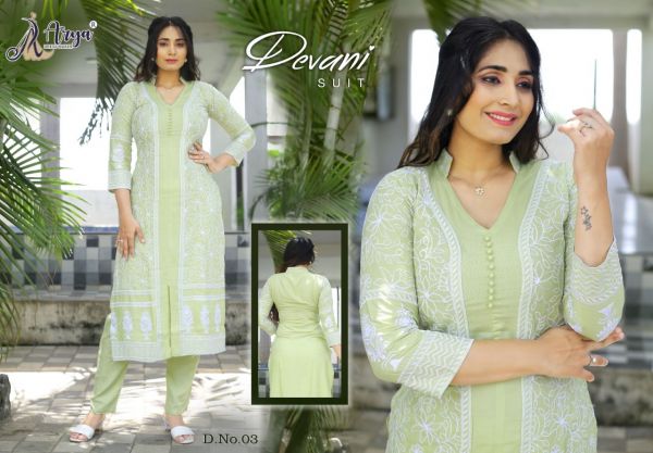 DEVANI KURTI  KURATI AND PANT  - 6 colour  - Fabric - Reyon cotton  - Thredwork  - Size - m, l, xl, xxl.  - Length - Kurti - 46 to 47  - Length Pant - 36 to 37  *PRICE - 999/-+ship* *CATALOGUE PRICE :- 4410/+ship*  Good quality 100% cotton