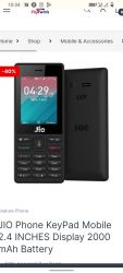 Jio mobile keypad