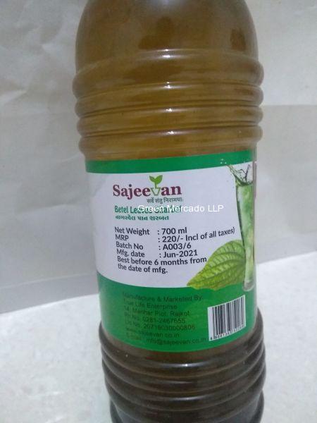 ???????? ??????? ??? ???? (BETEL LEAVES SHARBAT) -700 ML (SAJEEVAN) 