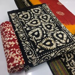 Cotton batik dress material