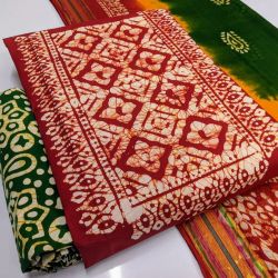 Cotton batik dress material