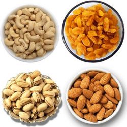 dry fruits combo almond cashew dry grapes salted pista 500gms ech 