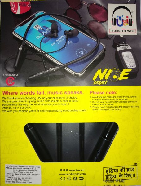 U&I 4347 BLUTHOOTH  NECKBAND HEADSET(WITH DEEP BASS)