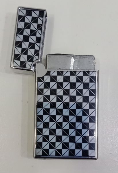 Check black and white color cigarette lighter