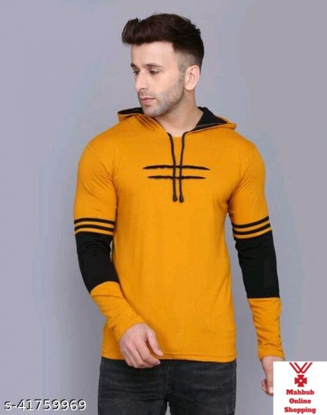 Trendy Modern Men Tshirts Fabric: Cotton Blend Sleeve Length: Long Sleeves Pattern: Solid Multipack: 1 Sizes: S (Chest Size: 38 in)  XL (Chest Size: 44 in)  L (Chest Size: 42 in)  M (Chest Size: 40 in)   Country of Origin: India