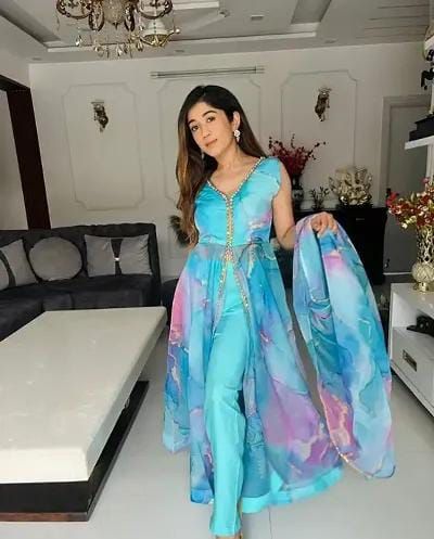 Silk kurta with dupatta 