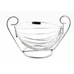 Vaishvi Stainless Steel Swing Fruit and Vegetables Storage Basket for Kitchen (Silver, Standard)