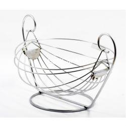 Vaishvi Stainless Steel Swing Fruit and Vegetables Storage Basket for Kitchen (Silver, Standard)