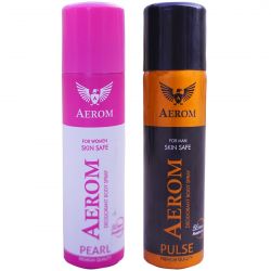Aerom Pearl and Pulse Deodorant Body Spray For Men and Women, 300 ml (
