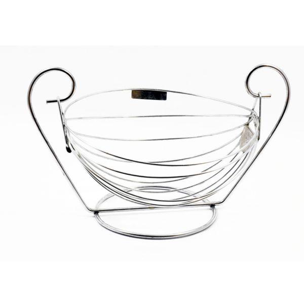 Vaishvi Stainless Steel Swing Fruit and Vegetables Storage Basket for Kitchen (Silver, Standard)