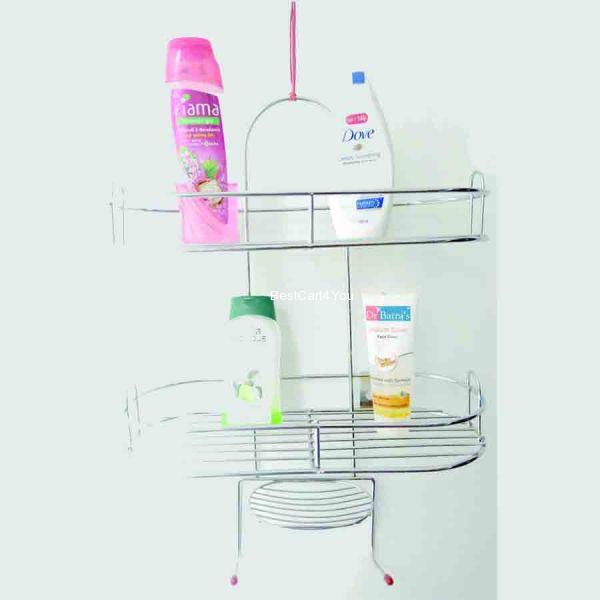 Vaishvi 5in1 Stainless Steel Big Size Multipurpose Bathroom Shelf/Kitchen Shelf/Holder/Bathroom Accessories for Home - Large