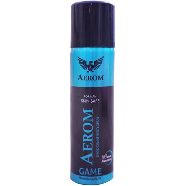 Aerom Game and Energy Deodorant Body Spray For Men, 300 ml (Pack of 2)