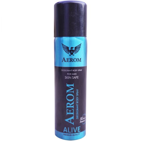 Aerom Energy and Alive Deodorant Body Spray For Men, 300 ml (Pack of 2
