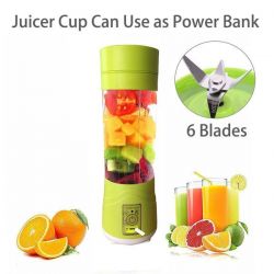 Portable USB Electric Juicer - 6 Blades (Protein Shaker)