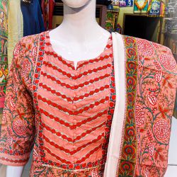 COTTON MAL KURTA PANT SET