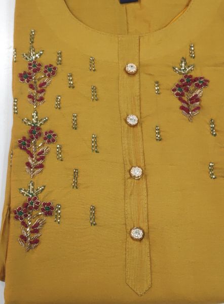 SILK KURTI WITH HANDWORK