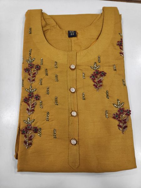 SILK KURTI WITH HANDWORK