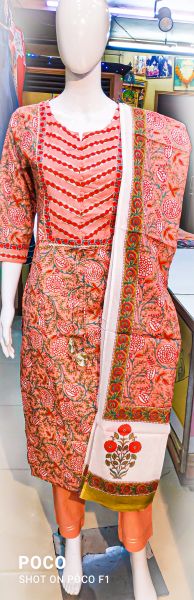 COTTON MAL KURTA PANT SET