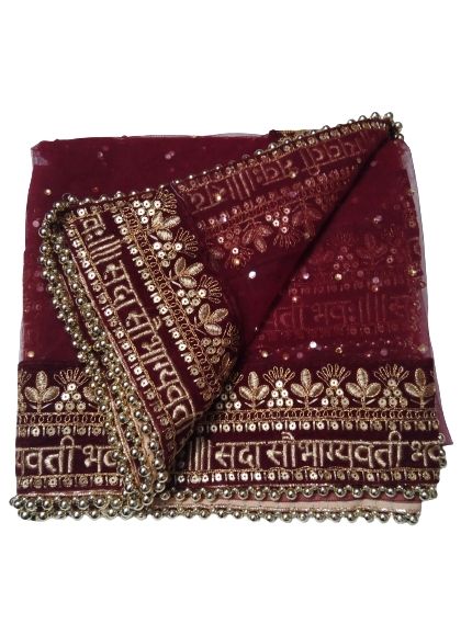 Wedding dupatta Maroon 