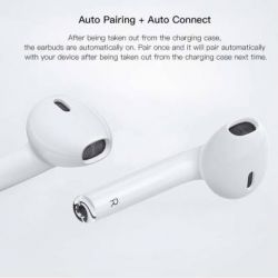 i12 Truly Wireless Bluetooth On Ear Earphone Bluetooth Headset  (White, True Wireless)