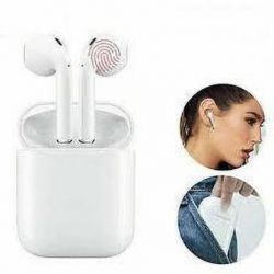 TWS i12 Bluetooth with Portable Charging Case Bluetooth Headset  (White, True Wireless)
