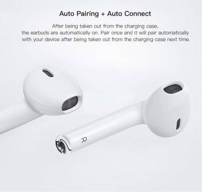i12 Truly Wireless Bluetooth On Ear Earphone Bluetooth Headset  (White, True Wireless)