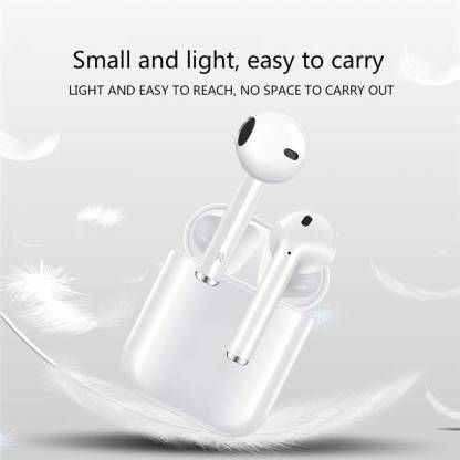 i12 Truly Wireless Bluetooth On Ear Earphone Bluetooth Headset  (White, True Wireless)
