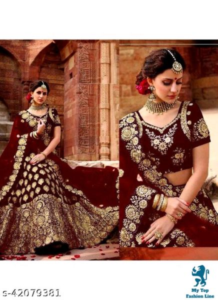 Women's embroidered wedding lehenga choli