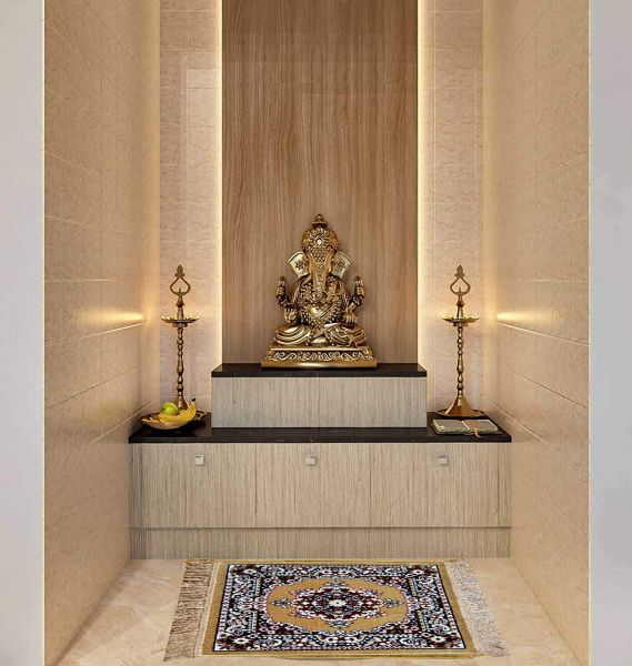 Pooja Aasan Floor Carpet for Living Room Home Sitting Multipurpose Meditation (2Pcs)