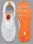 Rapidbox Men White - Orange Sneakers 