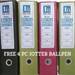 Box File [Kangaroo Clip] Pack of 4 pc. One Pkt= Four Pc. Price for One Pkt of 4 pc with 18% GST with SCHEME Four Pc Jotter Ball Pen with every one pack of 4 pc