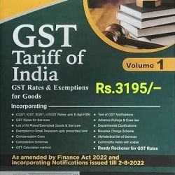 GST Tariff of India in 2 volume in English with FREE Scheme of 10 JOTTER BALLPEN worth MRP Rs.750-00